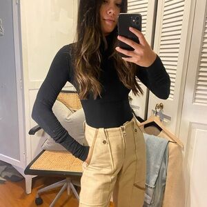 Black Long Sleeve Women's Bodysuit